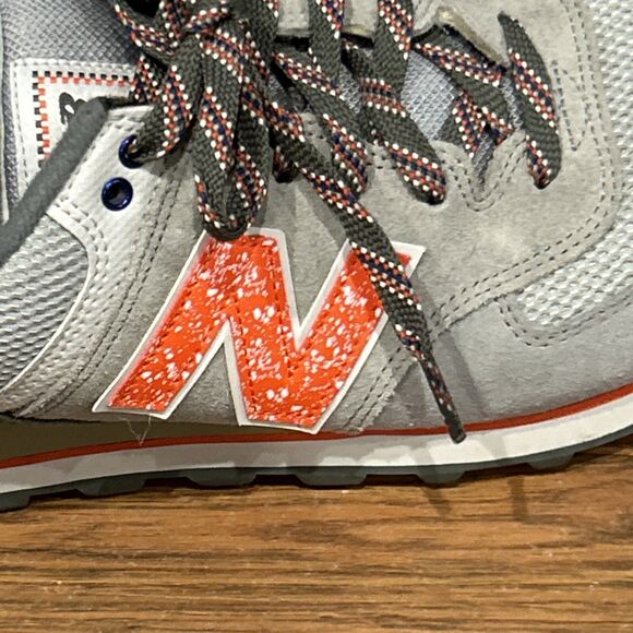 New Balance Gray and Orange Sneakers - Picture 2 of 9